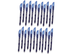 Conjunto De 24 Canetas Apagáveis Azuis Com Tinta Apagável Para