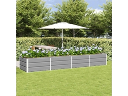 Vidaxl Floreira Cinzento-claro 320 X 80 X 45 Cm Aço
