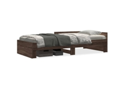 Estrutura de Cama Derivada de Madeira Carvalho Castanho MAISON EXCLUSIVE