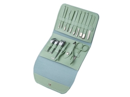 Lurelia Kit De Manicure E Pedicure 16 Peças, Em Aço Inoxidável, Portátil, Com Estojo, Para Cuidados Pessoais