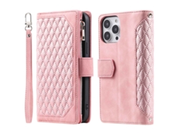 Capa Pega Inch Para Iphone 12 Pro Max Pele Sintética Rosa