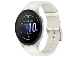 Bracelete para Garmin Forerunner 165 Couro Branco XIAOMOYU (20cm)