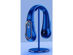 Mini ventilador de pescoço portátil, recarregável via USB, visor digital