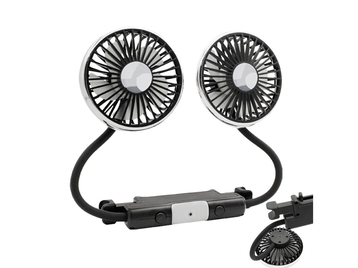Ventilador De Carro Com Clipe Duas Cabeças
