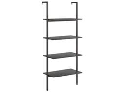 Leaning Shelf, Leaning Shelves Vidaxl Preto Madeira Processada (n/a)