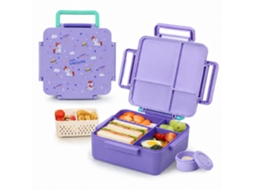 Lancheira Infantil Hermética Cz Smart Com 4 Compartimentos Roxo