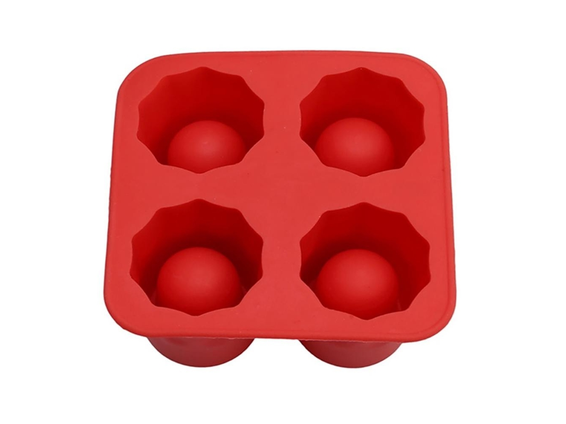 Molde De Gelo 4 Cavidades, Silicone, Para Cerveja E Cocktails, Bar E Festa De Verão