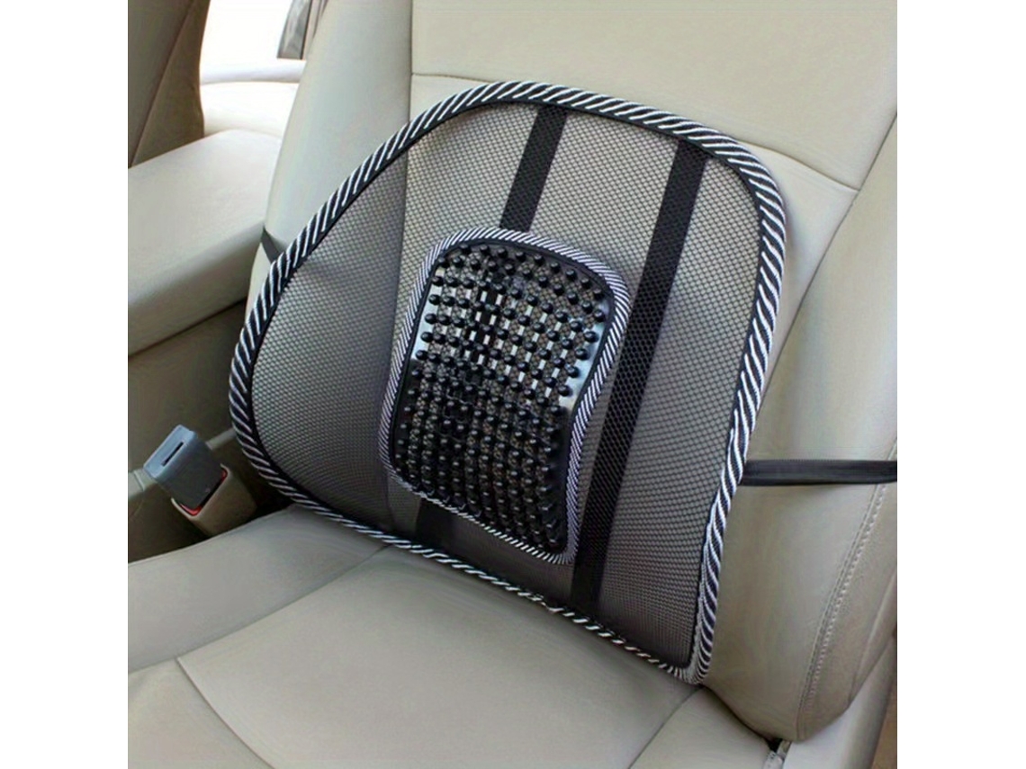 Almofada Ergonômica para Banco de Automóvel com Tecido Malha Respirável e Função de Massagem Suporte Lombar Ajustável, Compacto, Recarr... STELASPLEN