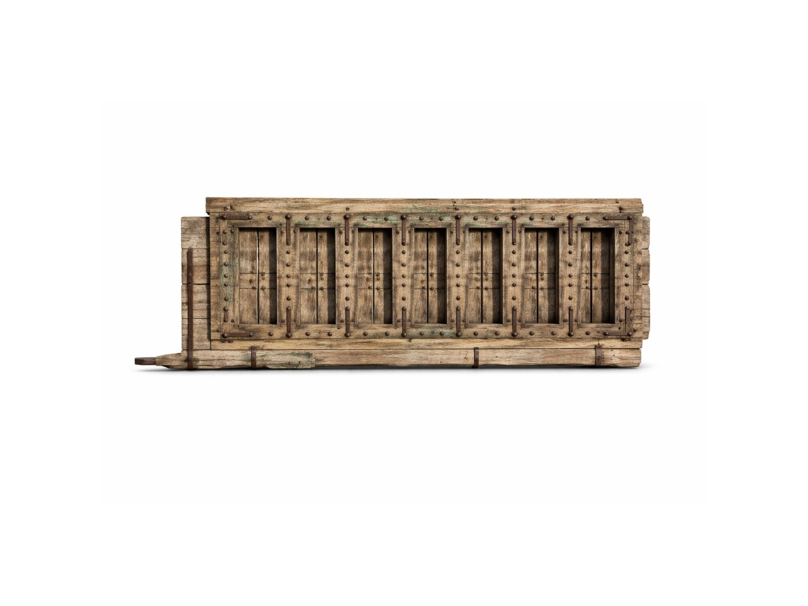Cabeceira de Cama ALEXANDRA HOUSE LIVING com Porta de Metal em Madeira com 194x10x95cm
