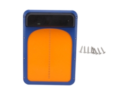 PORTA Automática Primerox para Galinheiro, Sensor de Luz, Bateria, Azul e Amarelo
