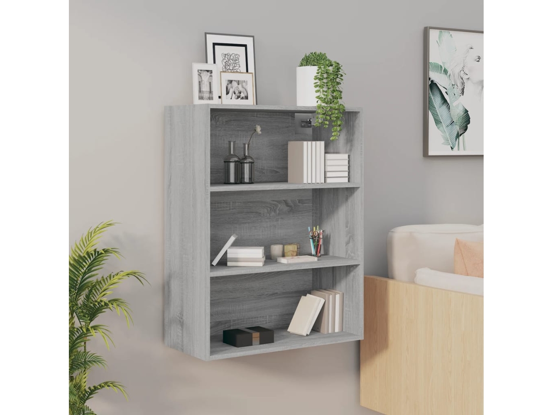 Vidaxl Armário De Parede Suspenso 69,5x32,5x90 Cm Gray Sonoma