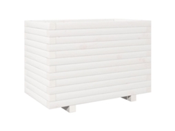 Garden Planter, Garden Planters Vidaxl Branco Madeira De Pinho (70 X 40 X 49.5 Cm)