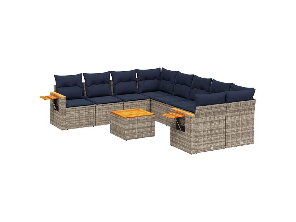 Garden Sofa Set, Garden Sofa Sets Vidaxl Cinzeto Rattan / Vime (n/a)