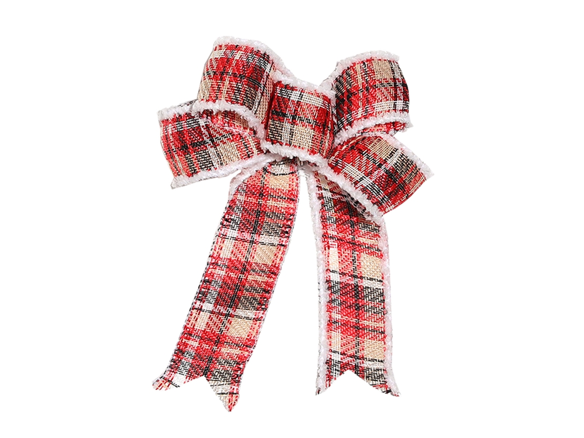 Laxiscreed Laço De Natal Preto E Vermelho Com Elástico Branco, 4cm, Acessório Natalício De Decoração