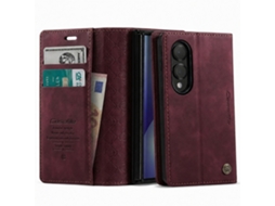 Capa Para Galaxy Z Fold 8 Em Pele Com Porta-cartões Anti-rfid E Suporte