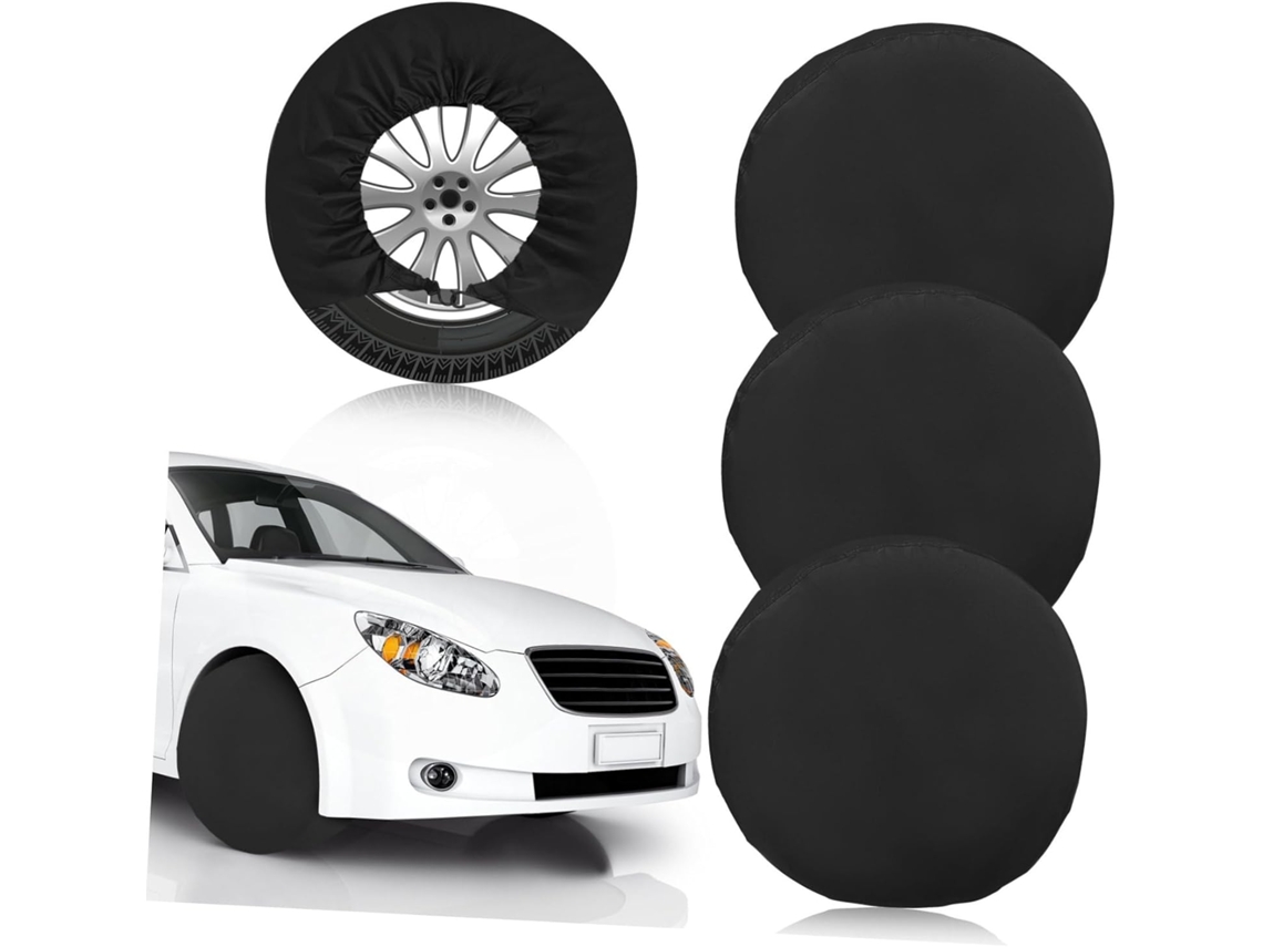 Conjunto De 4 Capas De Proteção Solar Em Tecido Oxford Para Pneus De Carros, Suvs, Caminhões, Reboques E Caravanas - Proteção Solar