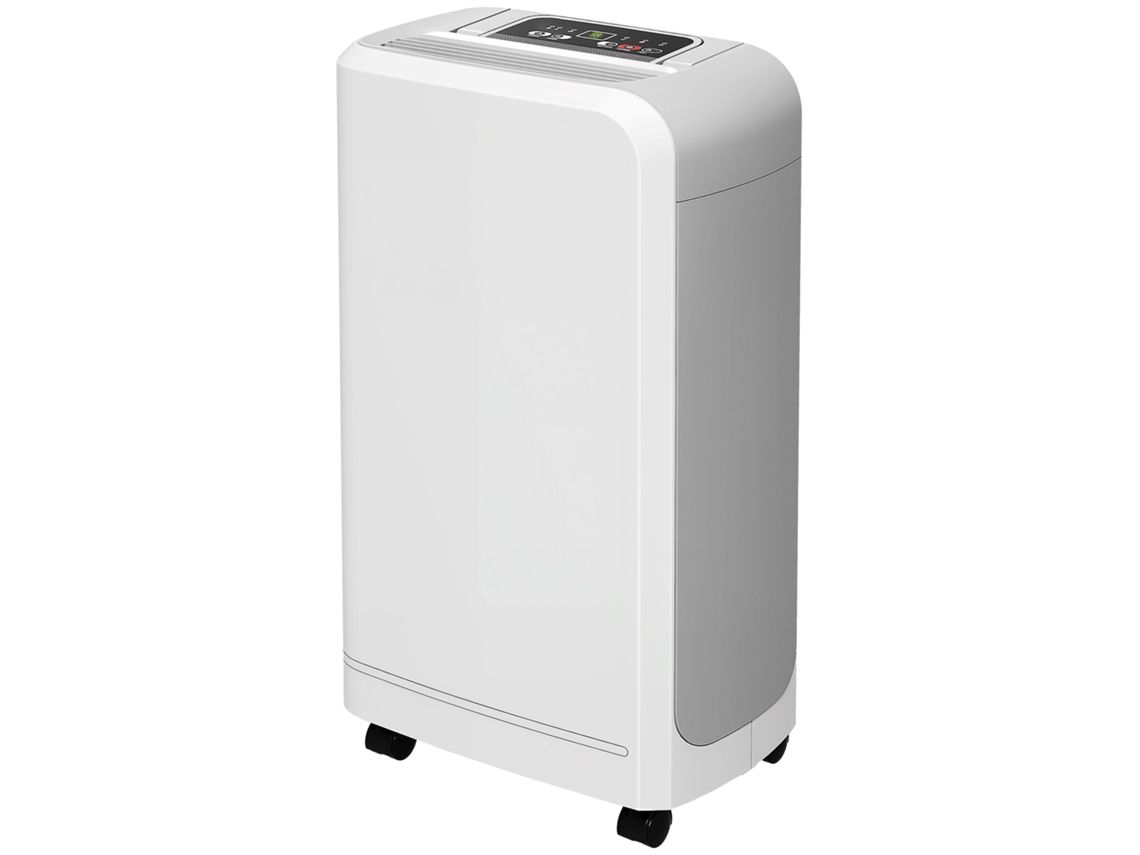 Desumidificador 12l/dia Tanque de Água 2.5l com Rodas Timer 24 Horas Display Digital de Umidade Branco Ge