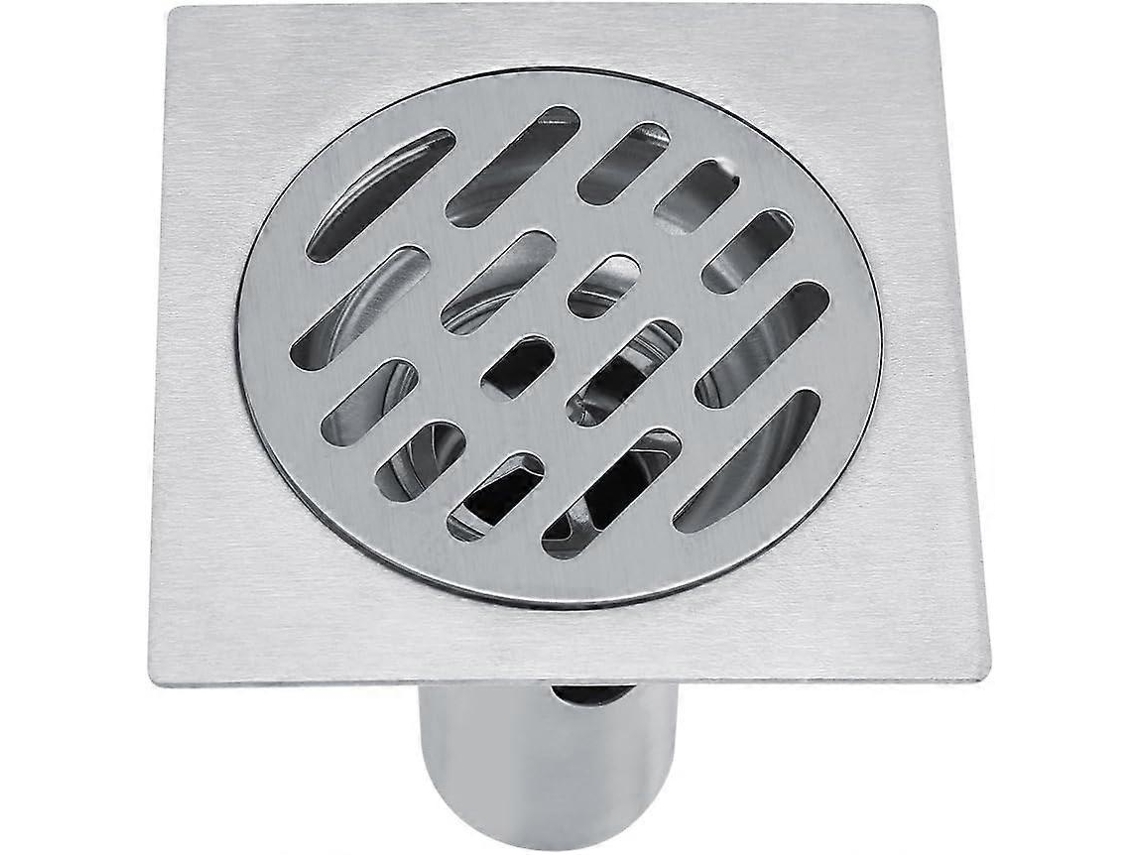 Ralo De Piso Quadrado Para Chuveiro, Em Aço Inoxidável 304, 4 Polegadas, Com Proteção Anti-odor, Com Filtro