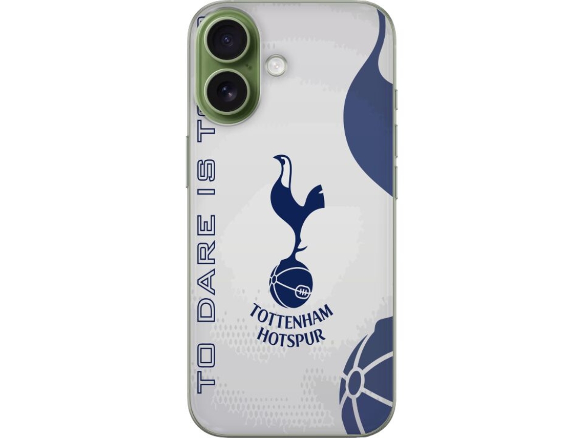 Capa Para Celular Compatível Com Apple Iphone 17 Com O Escudo Do Tottenham Hotspur, Um Galo Sobre Uma Bola De Futebol E A Frase dare Is To Do (ouse