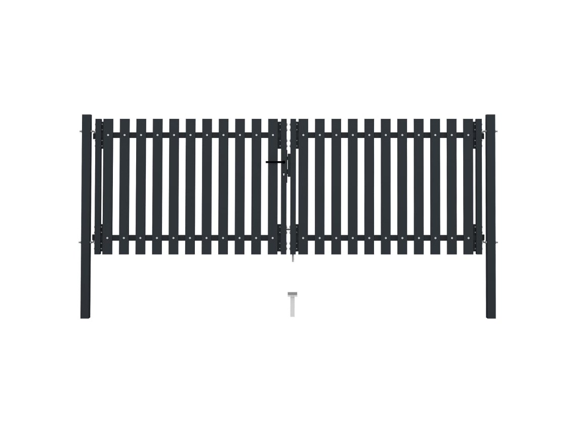 Fence Gate, Fence Gates Vidaxl Antracite Aço (300 X 75 Cm)