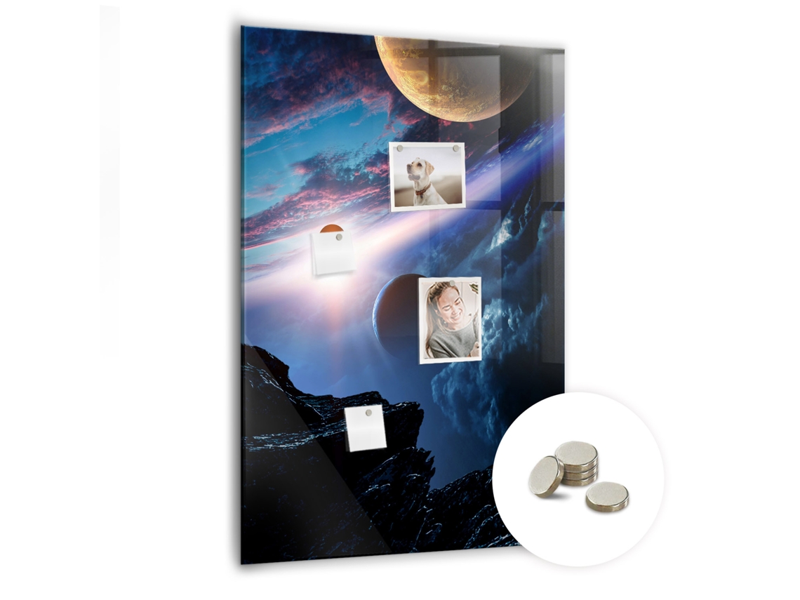 Quadro Magnético Espaço Galáxia Para A Cozinha Espelharte (70x100 Cm)