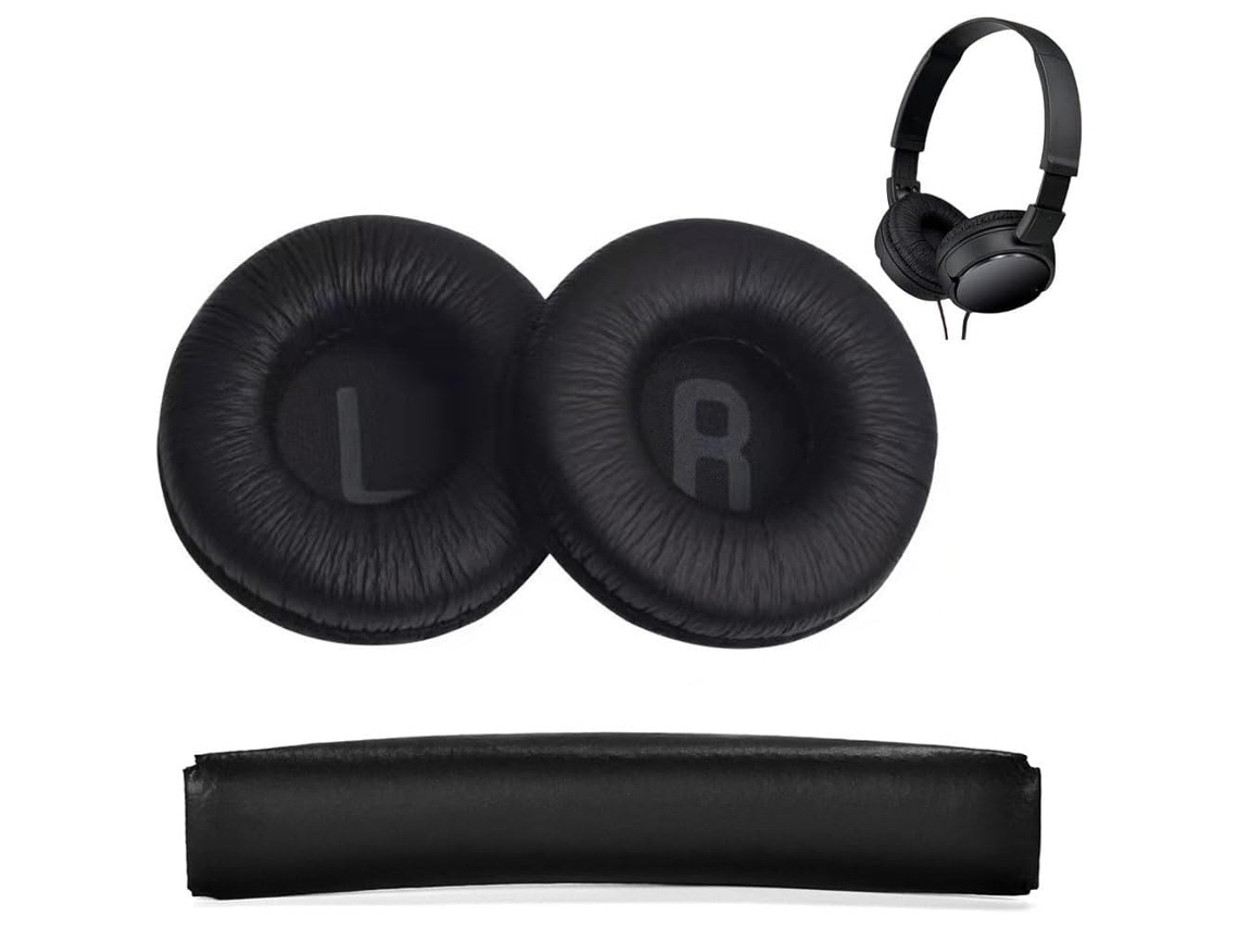 Almofadas Zruxe Para Auscultadores Jbl Tune 450bt 500bt 510bt 520bt Jr300 (espuma De Memória 70mm + Banda De Cabeça)