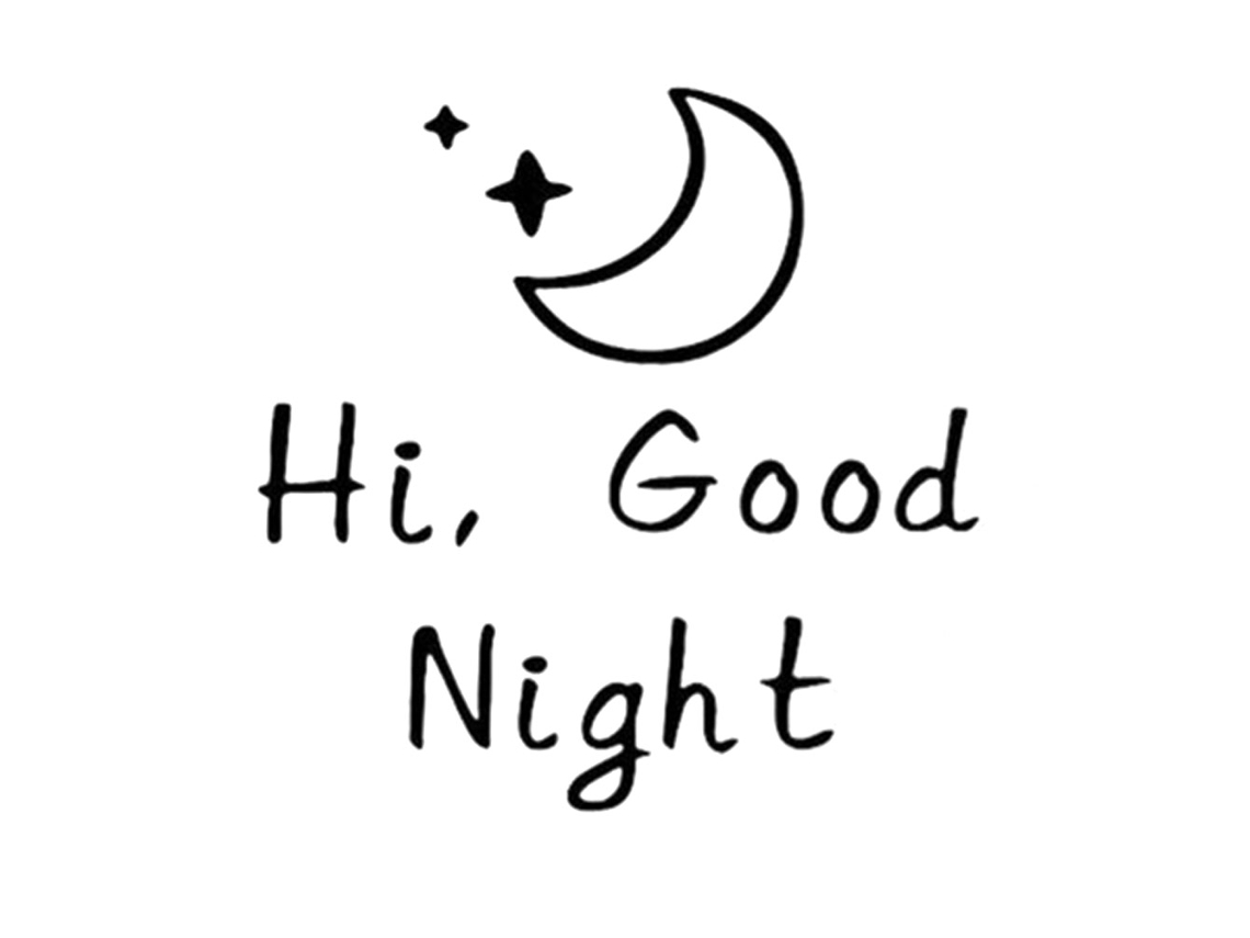 Adesivo de Parede com Frase "Hi Good Morning/Night" para Quarto S/MARCA