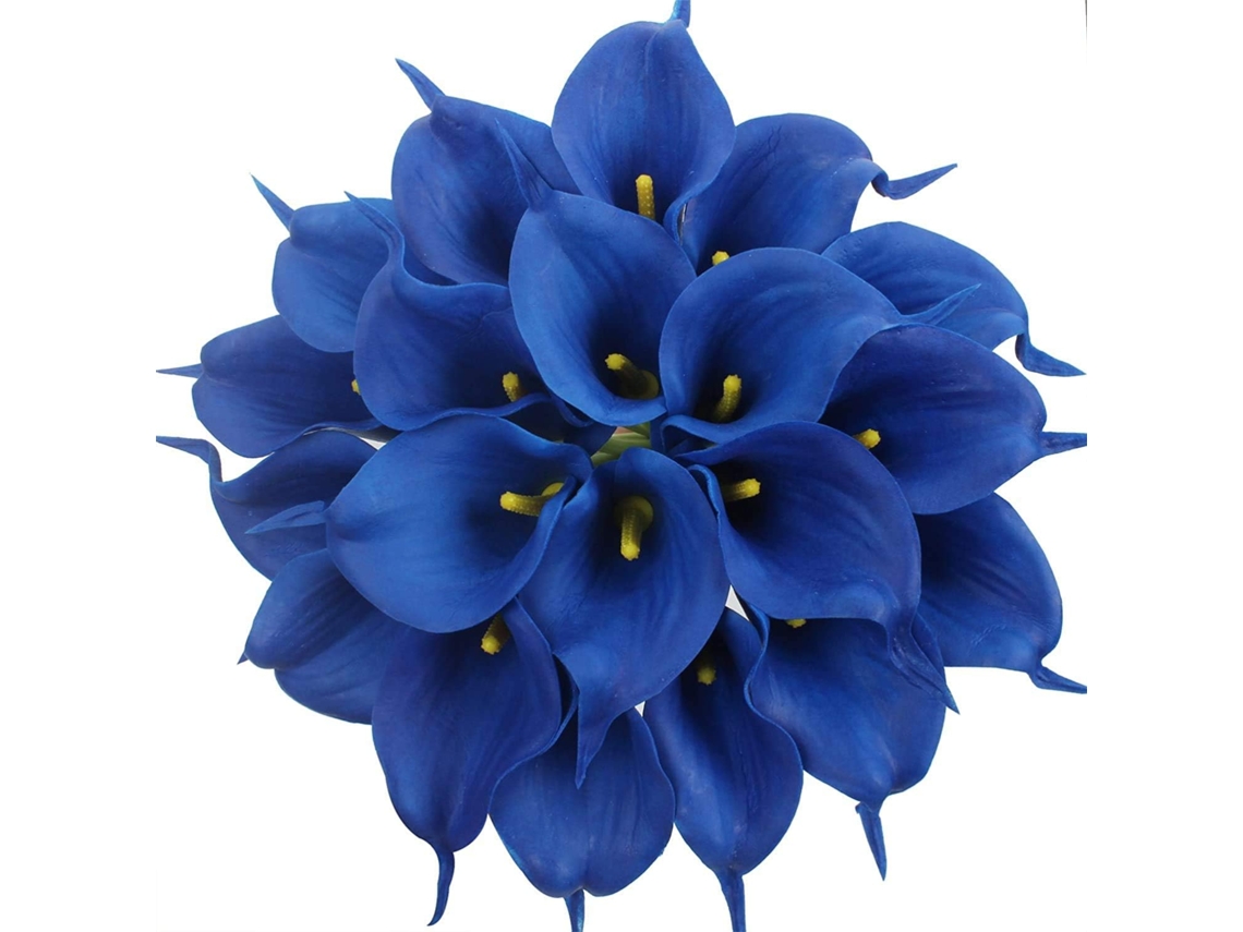 24 Peças de Lírios, De, Cálice Artificiais de Látex, Buquês de Flores Artificiais com Caules Realistas BRILVIBERA