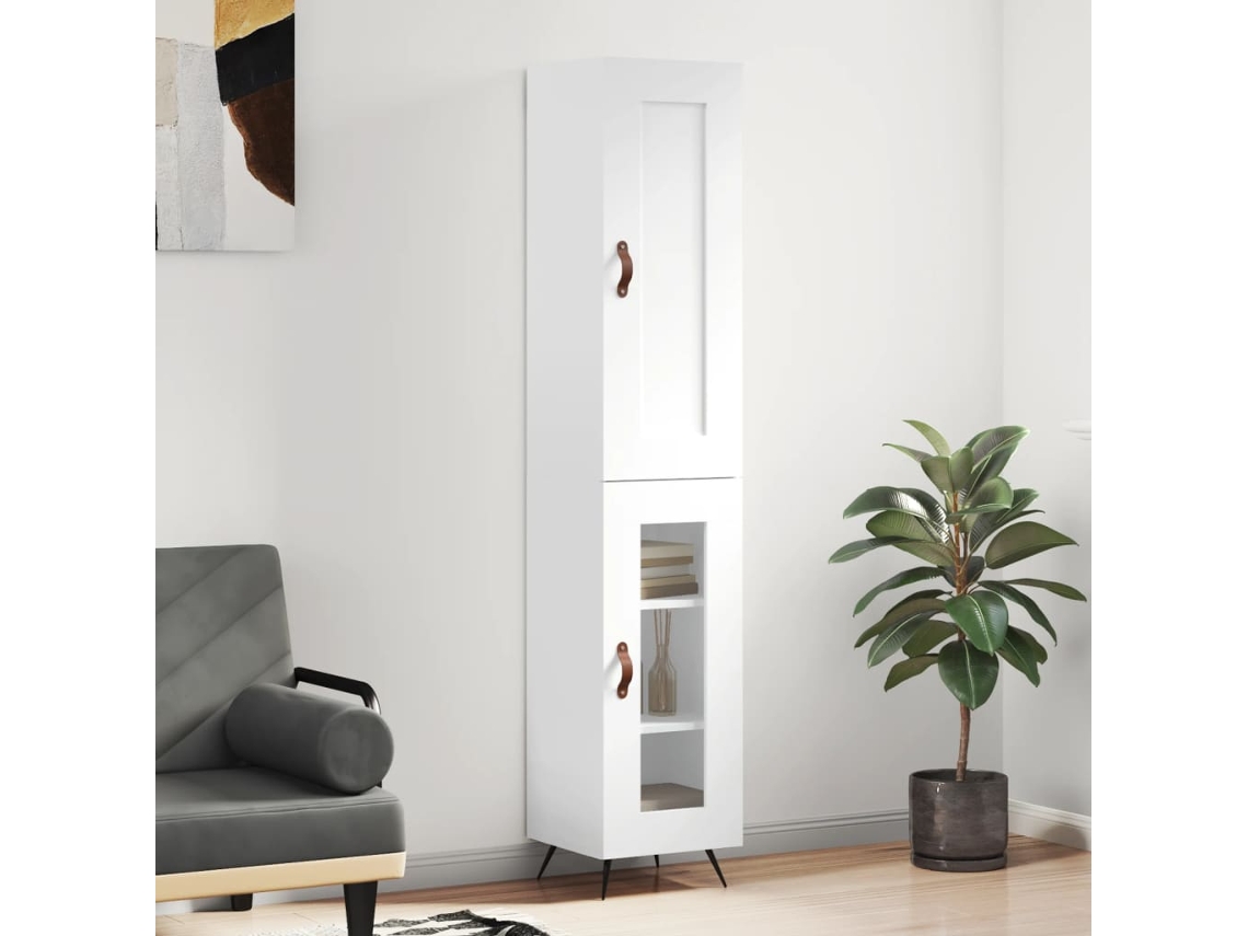 Armario alto 34,5x34x180 cm Madera procesada Blanco