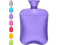 Botella De Água Quente Premium Clássica Para Alivio Da Dor, Dor Nas Costas E Cramps Menstruais - Roxo