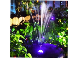 Bomba De Fonte Flutuante Solar 12v 5w Com Bateria E Led