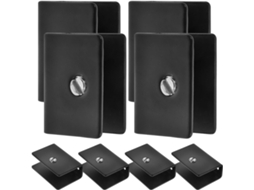 Conjunto De 8 Grampos Aço Inoxidável Preto Kallory Para Espelhos Sem Moldura, Design Robusto, Adequado Para Vidros Com