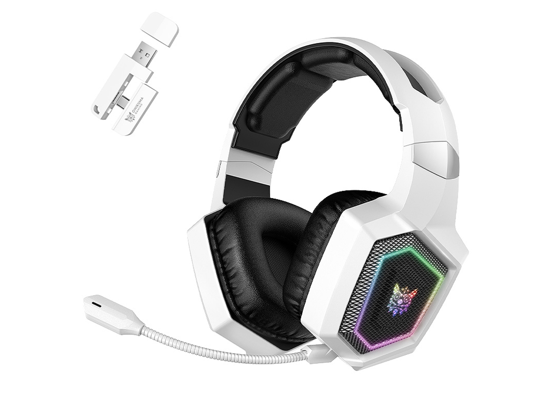 Fone de Ouvido Gamer Sem Fio com Microfone e Iluminação Rgb, Cancelamento de Ruído e Almofadas Auriculares de Espuma Viscoelástica. MDUG