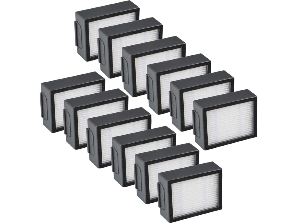 Pacote com 12 Filtros de Reposição para Irobot Roomba I e I7 E5 E6+ J7 V BRILVIBERA