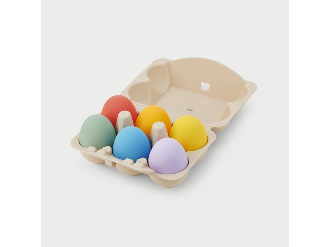 Brinquedo Sensorial Tickit Ovos Silisoft Arco Íris Educativo