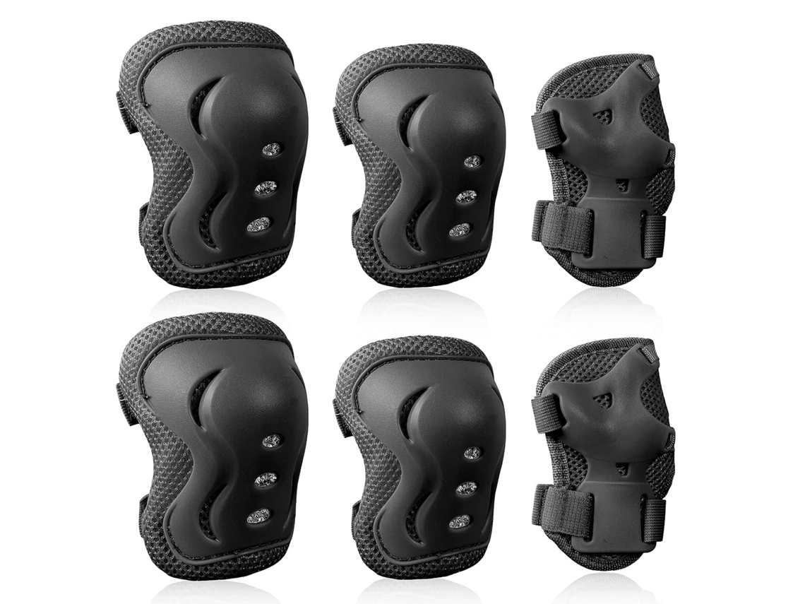 Equipamento de Proteção Infantil com Joelheiras, Cotoveleiras e Protetores de Pulso Macios AQUAFORGE