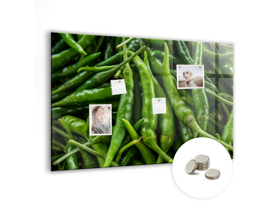 Lousa Magnética Pimentão Verde Para A Sala De Estar Espelharte (90x60 Cm)