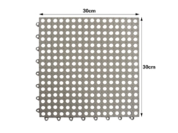 Tapete De Chuveiro Quadrado Anti Derrapante 2pcs Cor Cinza Claro