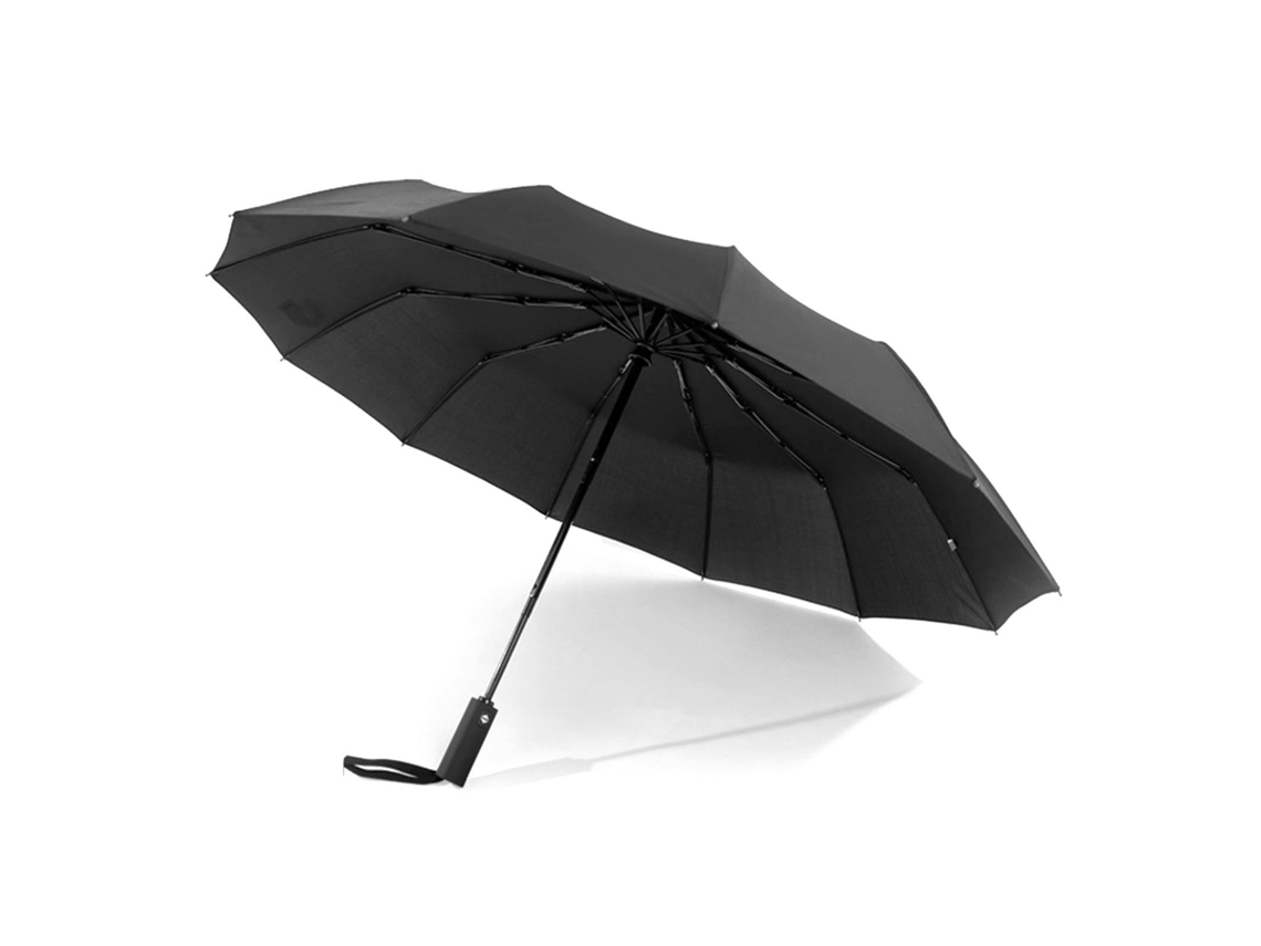 Guarda chuva Automático UV Preto Portátil Compacto Viagem Dual Propósito Proteção Solar Resistente