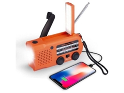 Rádio movido a energia solar AQUAFORGE para camping, sobrevivência, emergências ao ar livre
