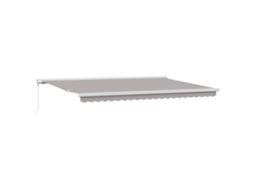 Toldo Retrátil Manual Cinzento Claro Vidaxl Cinzento Claro Poliéster (500 X 300 Cm)