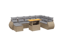 Garden Sofa Set, Garden Sofa Sets Vidaxl Bege Rattan / Vime (n/a)