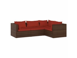 Garden Lounge Set, Garden Lounge Sets Vidaxl Marrom Rattan / Vime (n/a)