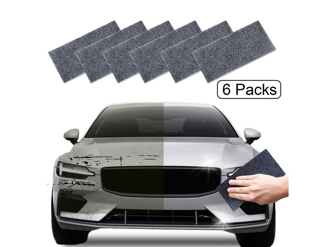 6 Paños De Reparación De Rayones Nano Para Coches Tela Mágica Pulido Eliminación De Manchas Y Óxido