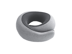 Cabeceira Ergonômica em Memória de Forma de Caracol com Capa Preto Escuro e Saco de Armazenamento ZSANFS