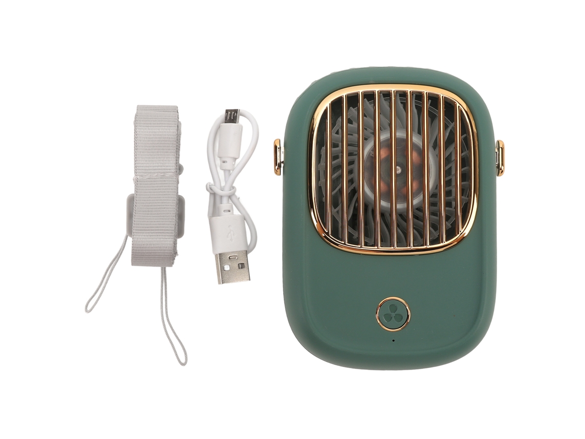 Portable Hanging Neck Fan Usb Rechargeable Leafless Cooling Necklace Fan
