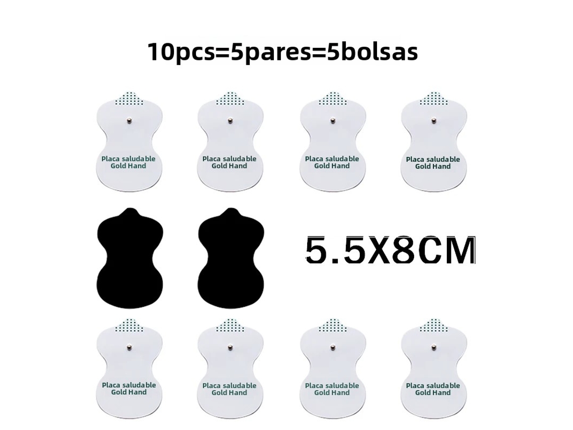 Adesivo de Gel Autoadesivo para Terapia de Massagem por Pulso Tens MDUG (5,5 X 8 Cm, 10 Unidades)