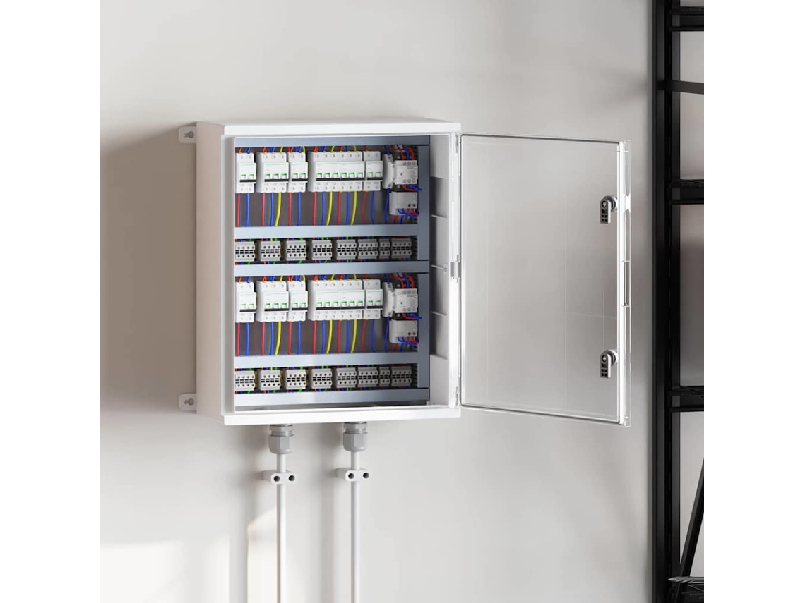 Vidaxl Armário De Controle Cinzeto 57 X 23 X 60 Cm Plástico Abs