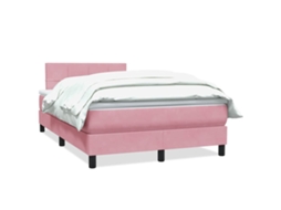 Cama com Molas/colchão 120x220 Cm Veludo Rosa MAISON EXCLUSIVE