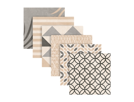 Azulejo Revestimento Cerâmico Decorativo Mate CERAGNI Love Desenho Bege 20X20 Caixa com 25 Unidades 1 M2